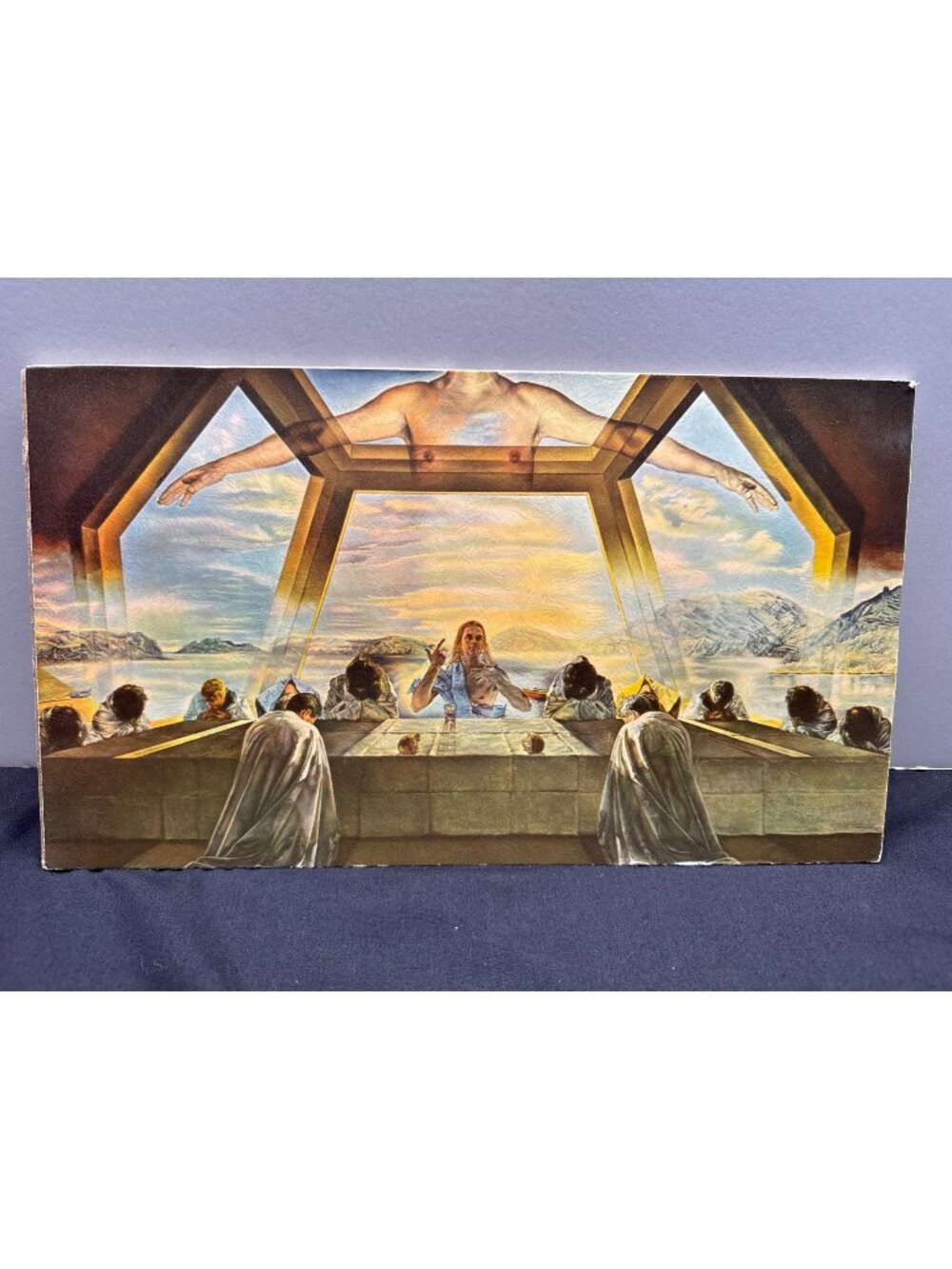 The Last Supper By Salvador Dalí No. 140 Vintage Print On Cardboard 14x11 Inches